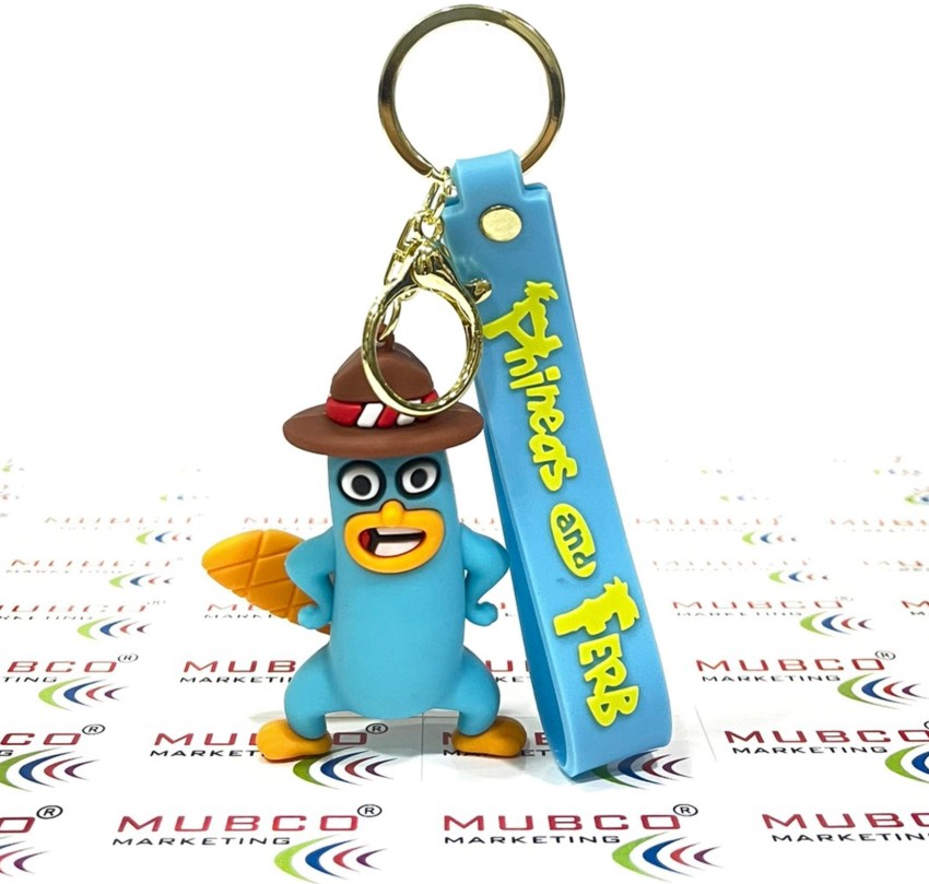 Mubco Phineas and Ferb- Perry the Platypus 3D Keychain Strap Charm