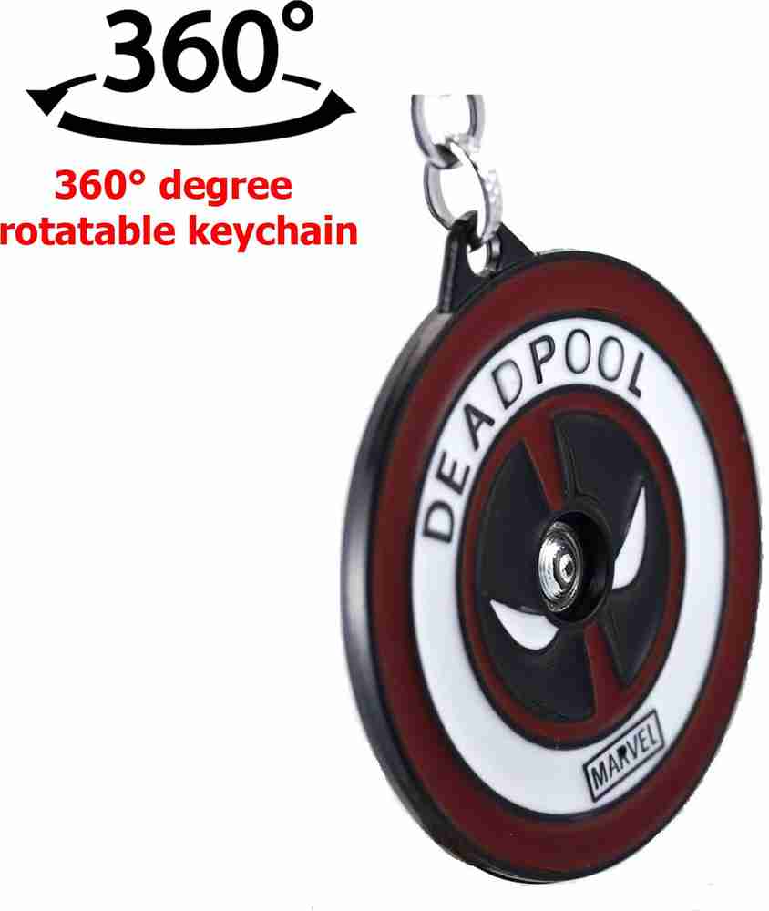 MOODY Revolving Superhero Deadpool Face Metal fidget spinner Key