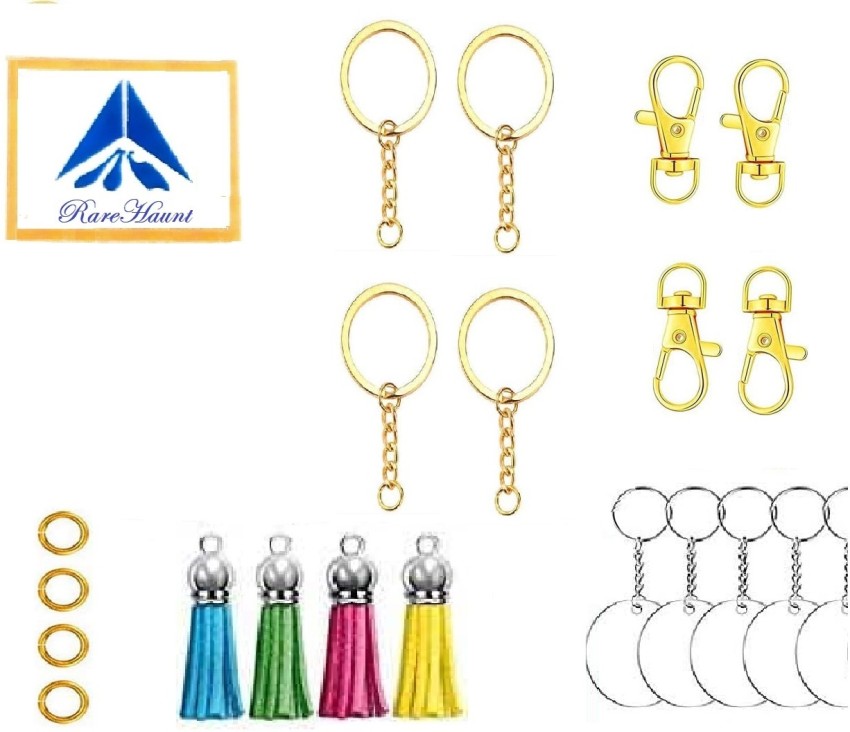Acrylic Blank Keychains, 60pcs Clear Acrylic Keychains Including 15 Blank  Acrylic Keychains, 15 Keychain Tassels, 15 Keyring With Chain And 15 Jump