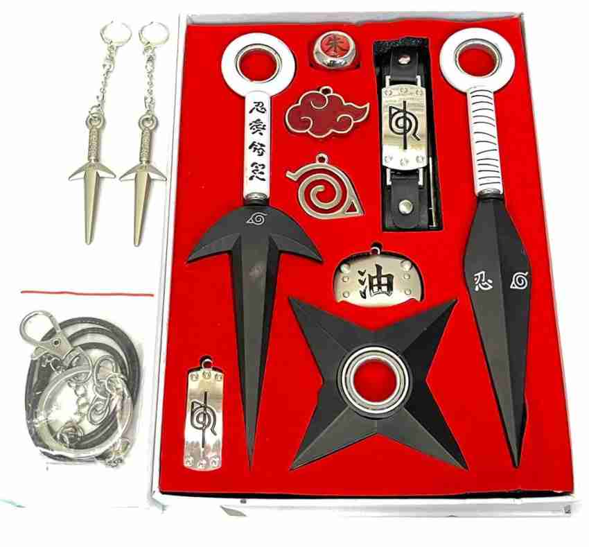 Mubco Anime Naruto Kunai Shuriken Pendant Ring Cosplay Metal Accessories Set  Toys Gift Key Chain Price in India - Buy Mubco Anime Naruto Kunai Shuriken  Pendant Ring Cosplay Metal Accessories Set Toys