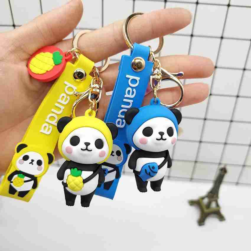 gtrp GQ Cute Cartoon Panda Doll Pendant PVC Key Ring Bag