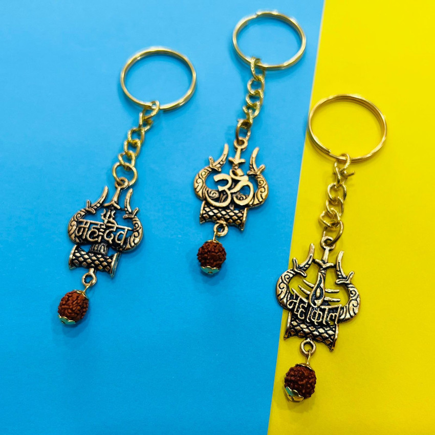 Charms Combo of Lord Shiva Mahadev Mahakal Rudraksha Trishul Shape