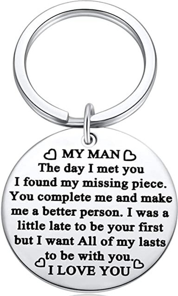 KiaNic My Man Keychain Gifts for Husband And Spouse Key Chain