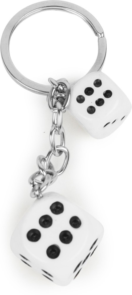 Silver Dice Key Ring