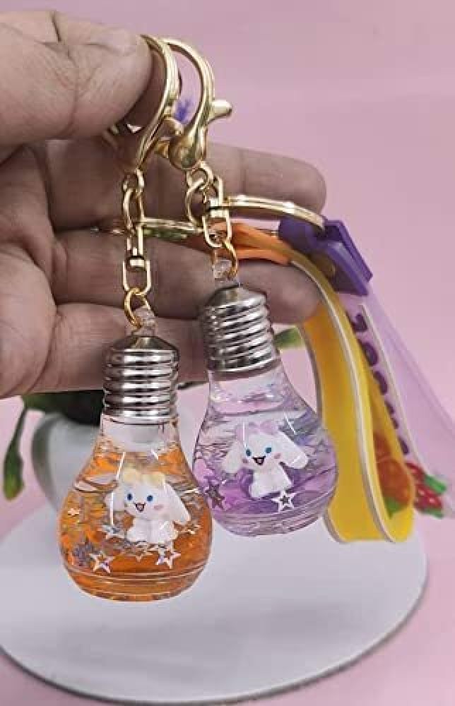 Amanvani Unique Shape Water Glitter Keychain For Girls | Cartoon Keyring For Kids Key Chain