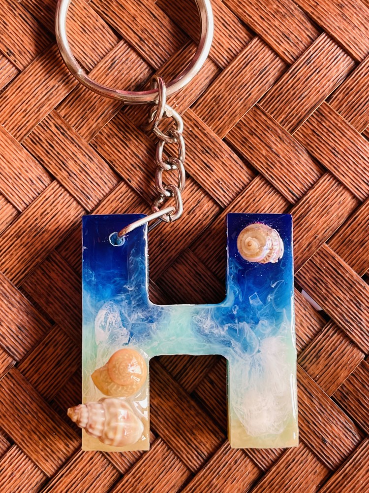 crafcan Resin Letter N Keychain with real flowers Key Chain Price in India  - Buy crafcan Resin Letter N Keychain with real flowers Key Chain online at