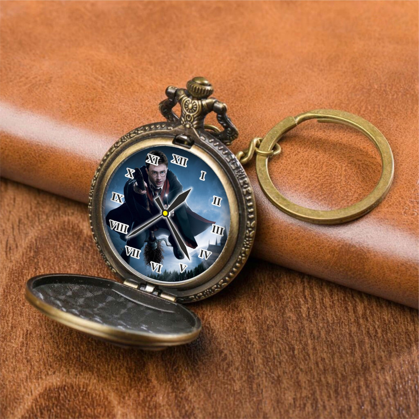 Tiny Tim Harry Potter Printed Dial Vintage Pocket Watch Gandhi Style Metallic Best Gift Key Chain Price in India Buy Tiny Tim Harry Potter Printed Dial Vintage Pocket Watch Gandhi Style Metallic Best