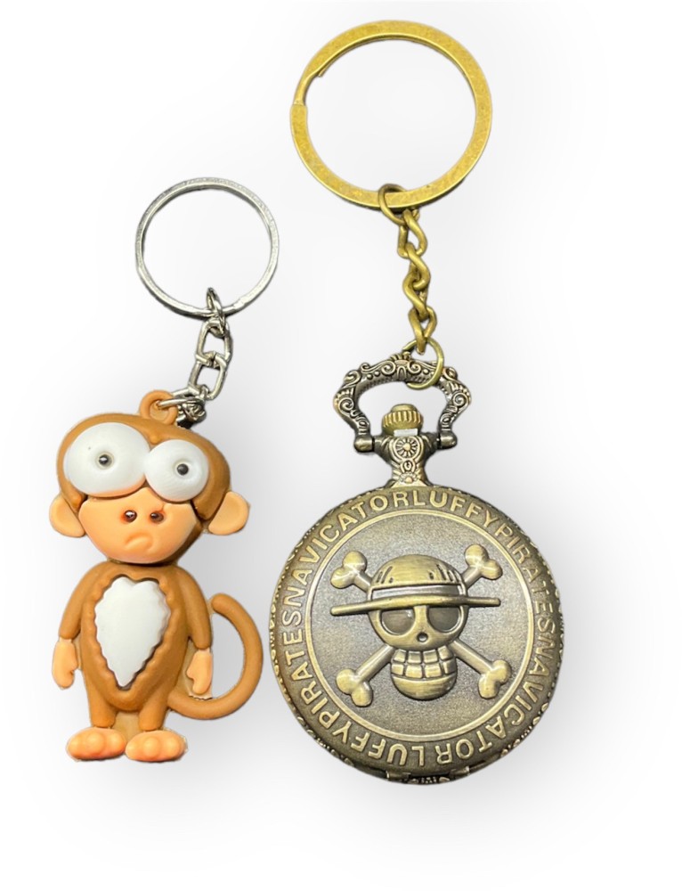 Reconnect Anime One Piece Keychain Pirate Skull Key Chain Rotating Gold   Amazonin Bags Wallets and Luggage