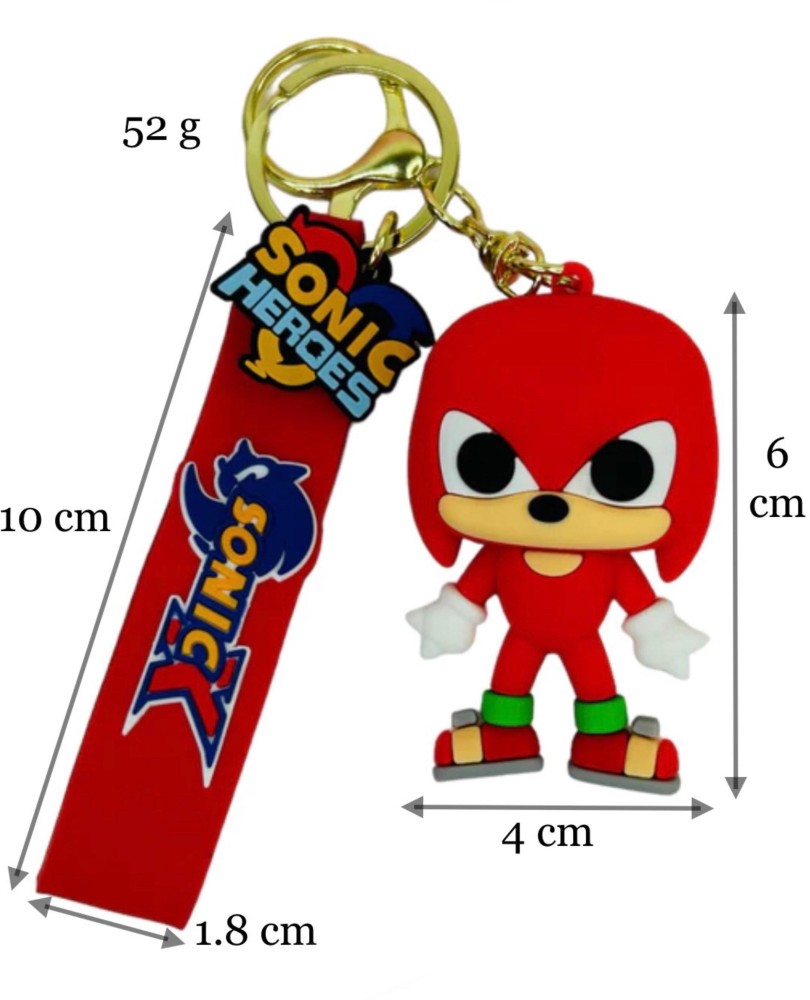 Mubco Sonic Silver the Hedgehog 3D Keychain Strap Charm & Hook PVC
