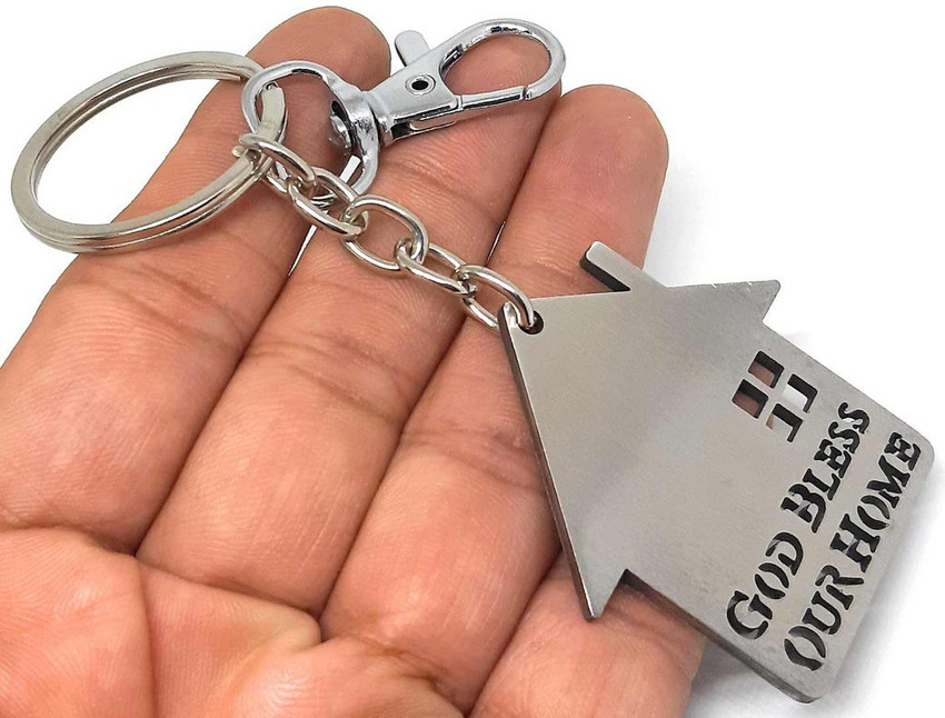 Home shaped clearance keychain