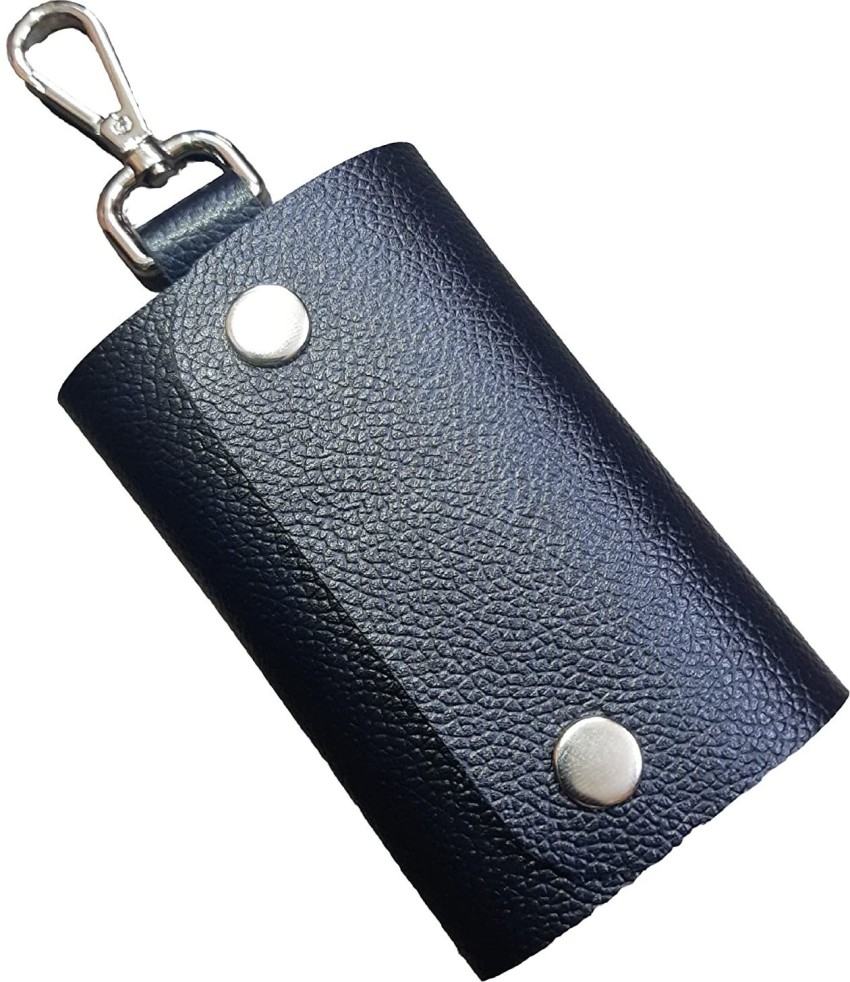 Gimner Genuine Leather Key Case Pouch Wallet Keychain Key Holder 8 Key Hooks/ 1 Lobster Hook Double Snap Closure, Best Home, Office & Shop Size 12 X 8