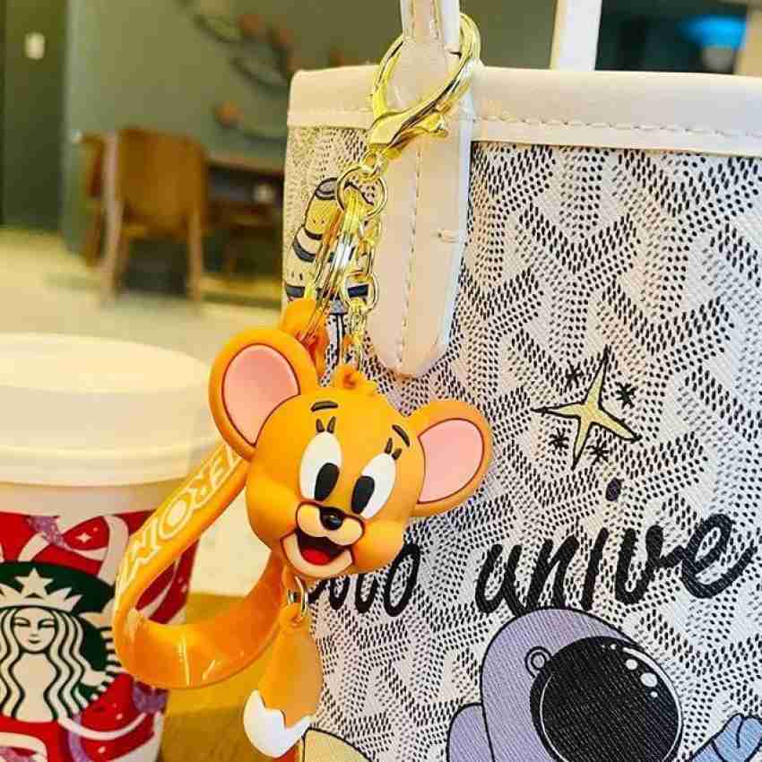 Tom and Jerry Cartoon Anime Figure PVC Doll Keychain Bag Keyring