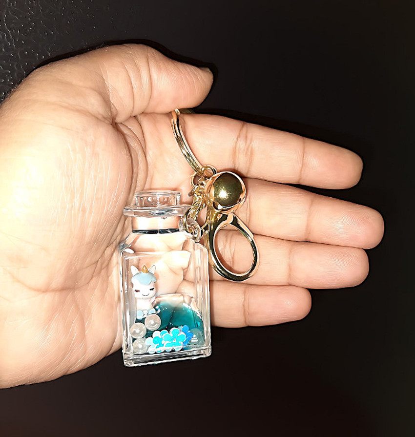 Glass cheap photo keychain