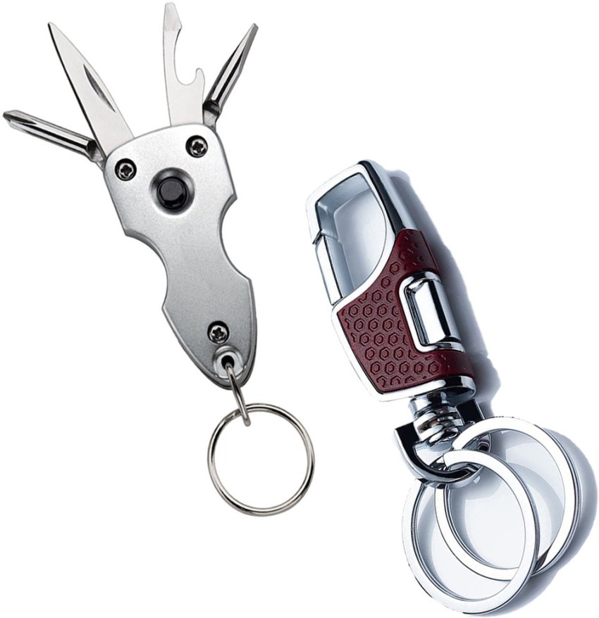 Buy StealODeal Silver Military Hook Keychain With Torch