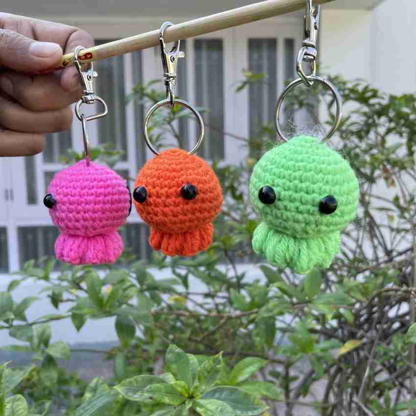 Skeindalous Creations Handmade Crochet Octopus Keychain Accessory Key Chain Price in India Buy Skeindalous Creations Handmade Crochet Octopus Keychain Accessory Key Chain online at Flipkart