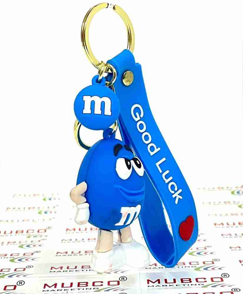 Mubco M&M Keychain, Strap Charm & Hook, PVC Model Key Ring Bike Car Gift, Blue Key Chain Price in India - Buy Mubco M&M Keychain