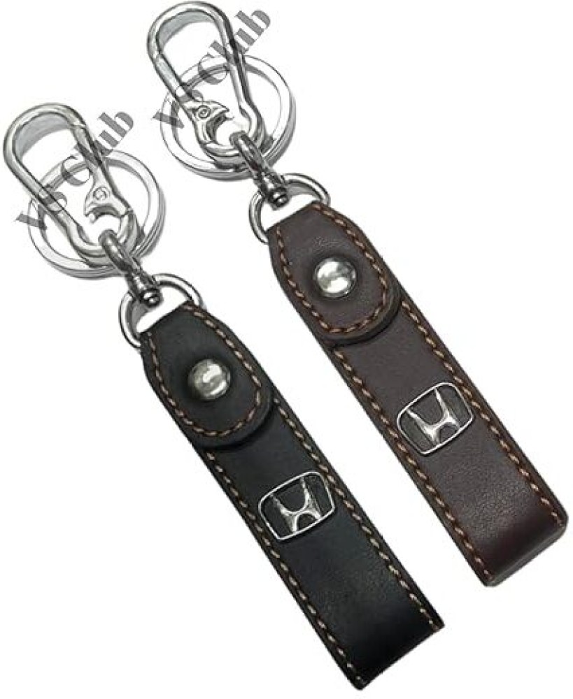 Vs Club Pack Of 2 Honda Car & Bike Keychain| Vegan Leather Key Chain
