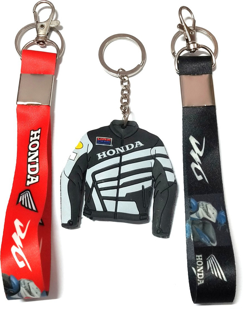 Meeko Honda Jacket with Honda dio tag red black color key