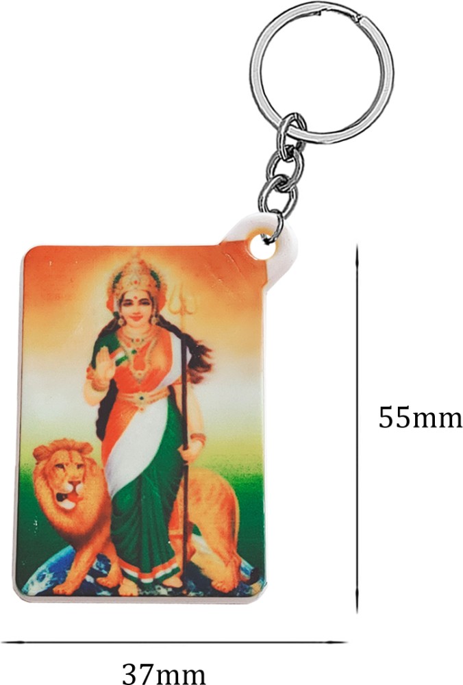 M Men Style Religious Bharat Mata Polymer Keychain Skeyp61 Key Chain