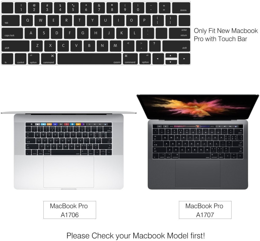 Gripp (A1706 & A1707) 2016 Macbook Pro 13-inch With Touch Bar Model: A1706  & 2016 Macbook Pro 15-inch With Touch Bar Model: A1707 Keyboard Skin Price  in India - Buy Gripp (A1706