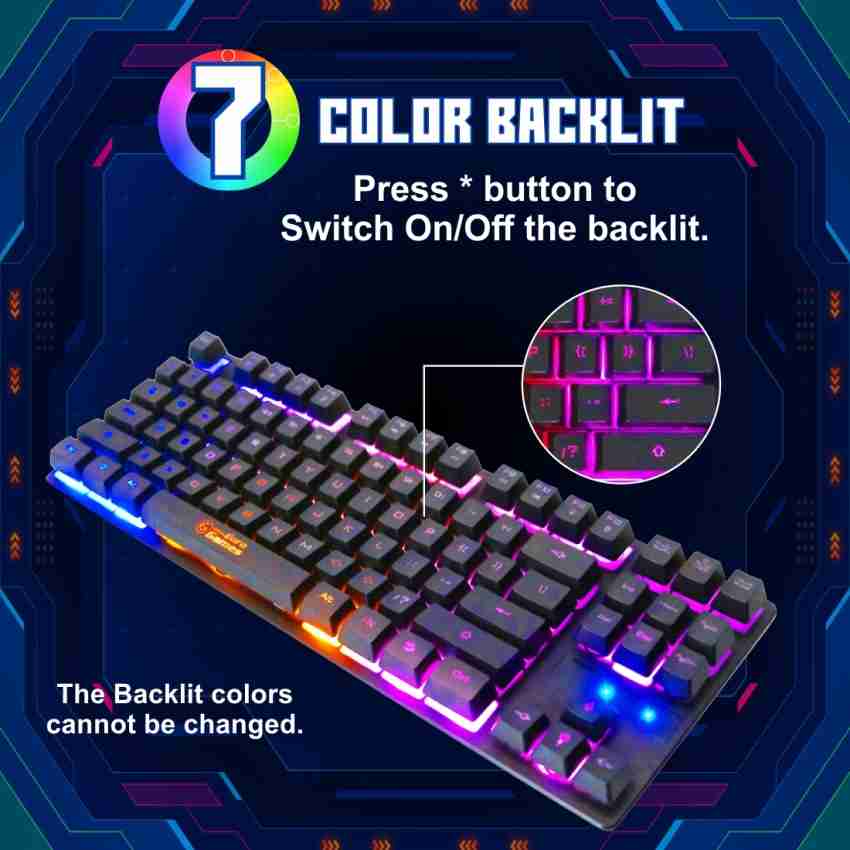 Buy RPM Euro Games Gaming Keyboard Wired 7 Color LED Illuminated & Spill  Proof Keys, Black, Medium Online at Best Prices in India - JioMart.