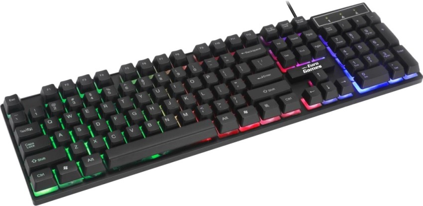 RPM Euro Games Gaming Backlit RGB Keyboard with Wrist Support Semi- Mechanical and USB (Black) : : Toys & Games