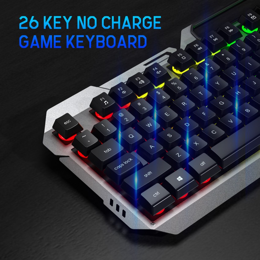 RPM Euro Games Gaming Keyboard Wired, 87 Keys Space Saving Design, Membrane Keyboard with Mechanical Feel, LED Backlit & Spill Proof Design  in 2023