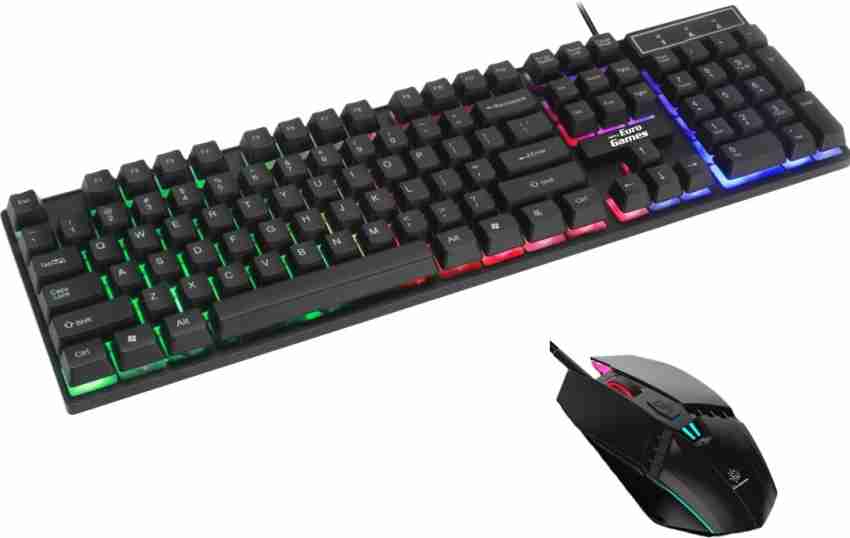 Best Budget Gaming Keyboard by RPM Euro Games - Wired 7 Color LED  Illuminated & Spill Proof Keys 