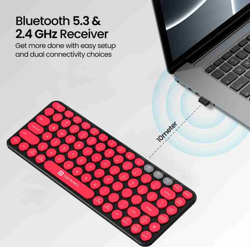 Buy Portronics Bubble 2.0 Dual Connectivity Wireless keyboard