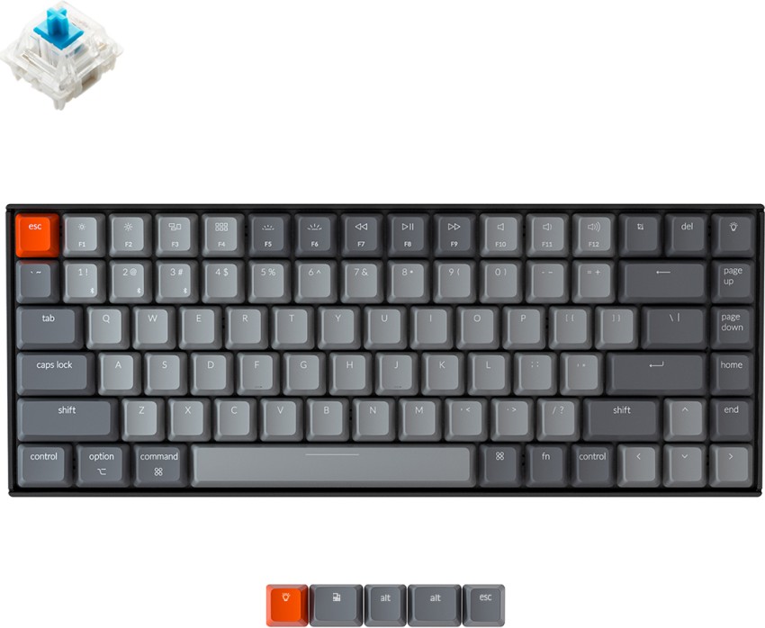 Keychron K2 Wireless Mechanical Keyboard/ white backlit/- Wired
