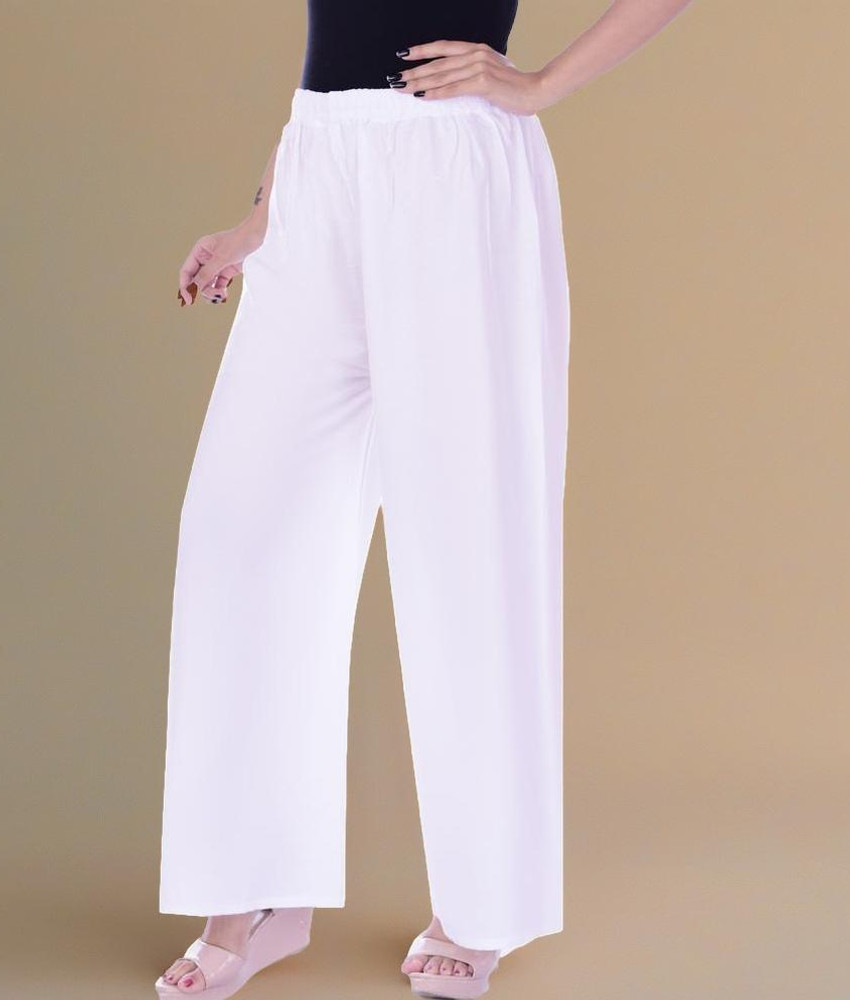 White palazzo pants sale flipkart