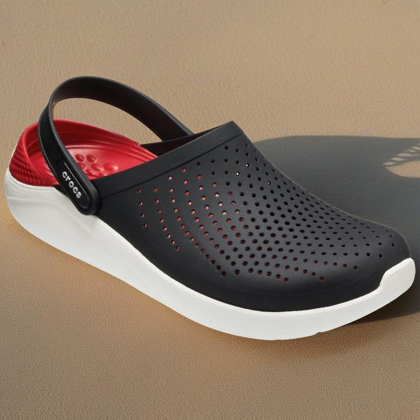 Crocs literide sales clog black red