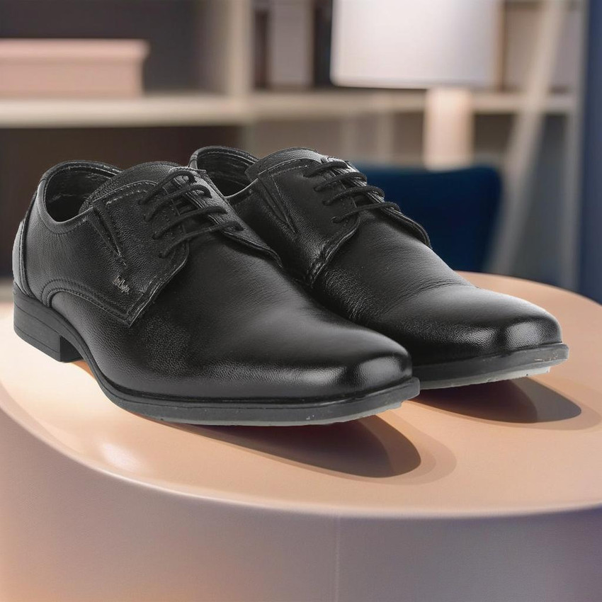 Lee cooper black derby formal shop shoes