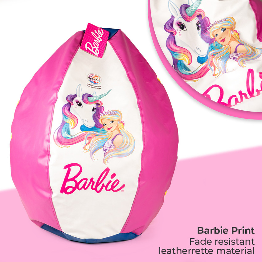 RATNA S Barbie Leatherette L Chair Kid Bean Bag Price in India