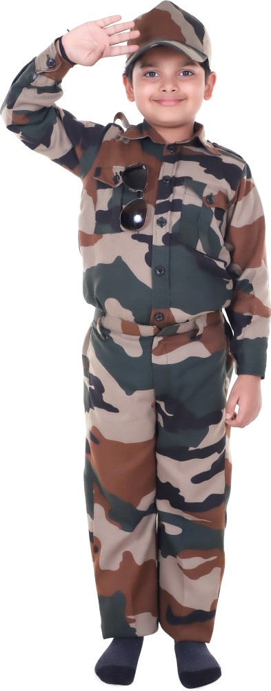 Buy Raj Costume Army Dress for Kids, Indian Military Soldier Fancy Dress  Costume, Polyester Fabric (New_Army_3_PC, 5-6 Years) Online at Low Prices  in India 