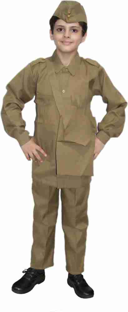 Army Dress for Kids, Polyester Fabric Indian Military Soldier Costume, –  Raj Costumes