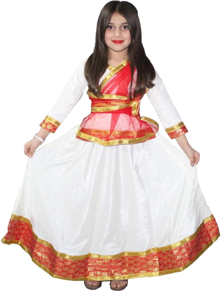 KAKU FANCY DRESSES Kathak Lehenga for Girls Ethnic Indian Dance Costume Dress 10 11 Years Kids Costume Wear Price in India Buy KAKU FANCY DRESSES Kathak Lehenga for Girls Ethnic Indian