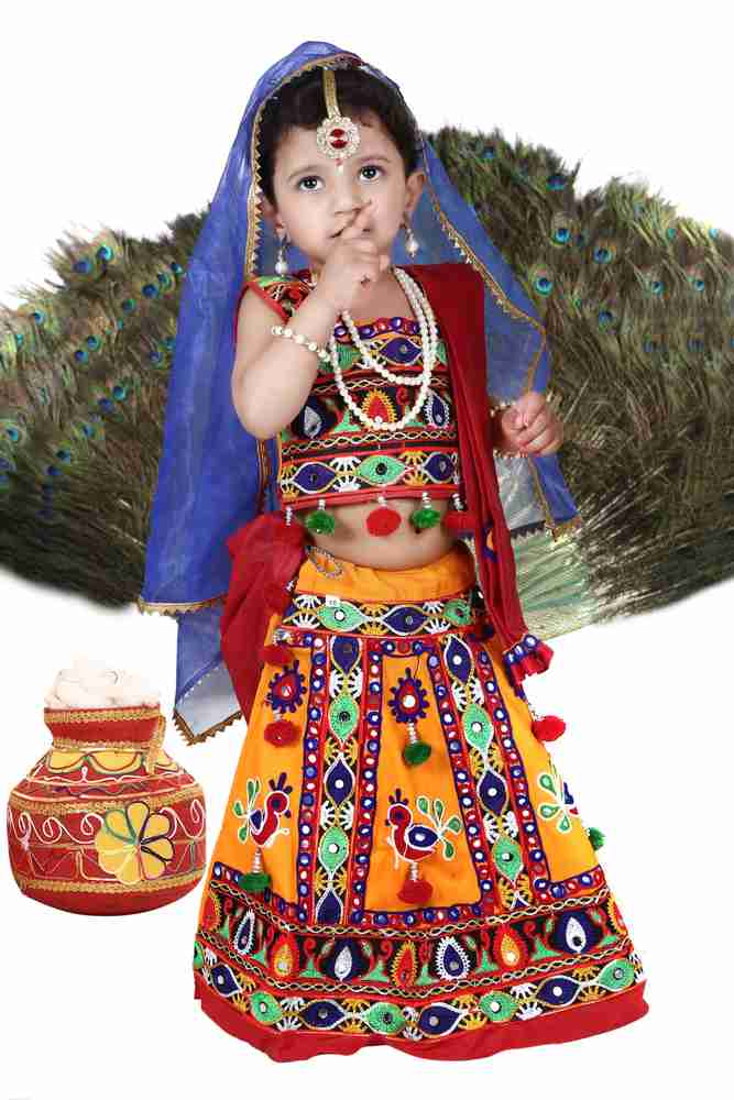 Raj Fancy Dresses Radha and krishna Dress for Kids with Jewellery  Accessories for baby Boy u0026 Girls Kids Costume Wear Price in India - Buy Raj  Fancy Dresses Radha and krishna Dress