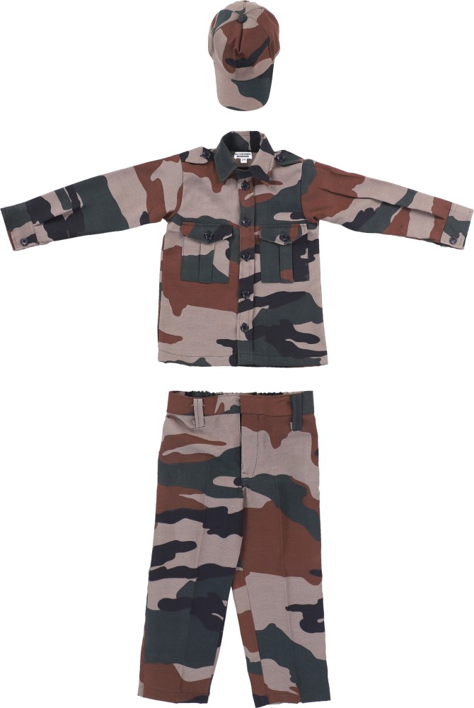 Buy Raj Costume Army Dress for Kids, Indian Military Soldier Fancy Dress  Costume, Polyester Fabric (New_Army_3_PC, 5-6 Years) Online at Low Prices  in India 