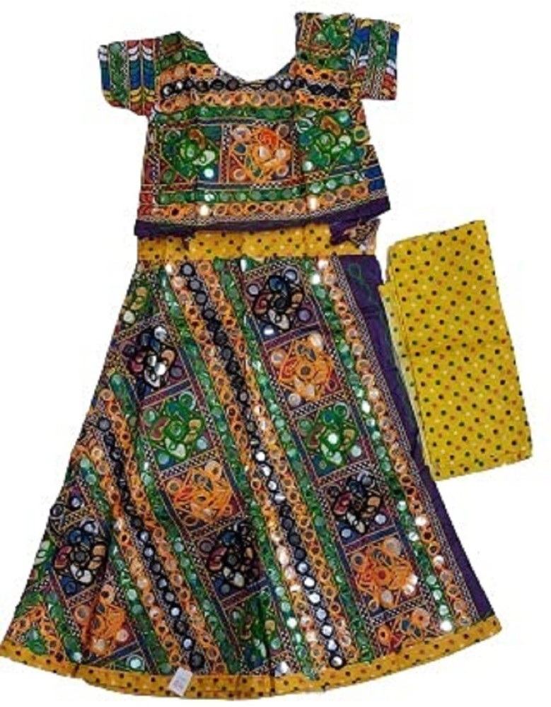 Kkalakriti Gujrati Garba Lehenga Choli Navratra Dance Chaniya Choli Dandia Dress Kids Costume Wear Price in India Buy Kkalakriti Gujrati Garba Lehenga Choli Navratra Dance Chaniya Choli Dandia Dress K...