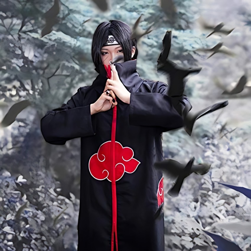 Itachi Costume UK Unisex Kids Adult Akatsuki Uchiha Anime Cloak