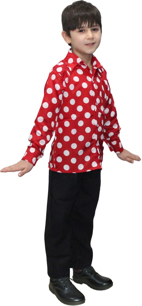 KAKU FANCY DRESSES Polka Dot Shirt Western Costume Red White 5 6 Years For Boys Kids Costume Wear Price in India Buy KAKU FANCY DRESSES Polka Dot Shirt Western Costume Red