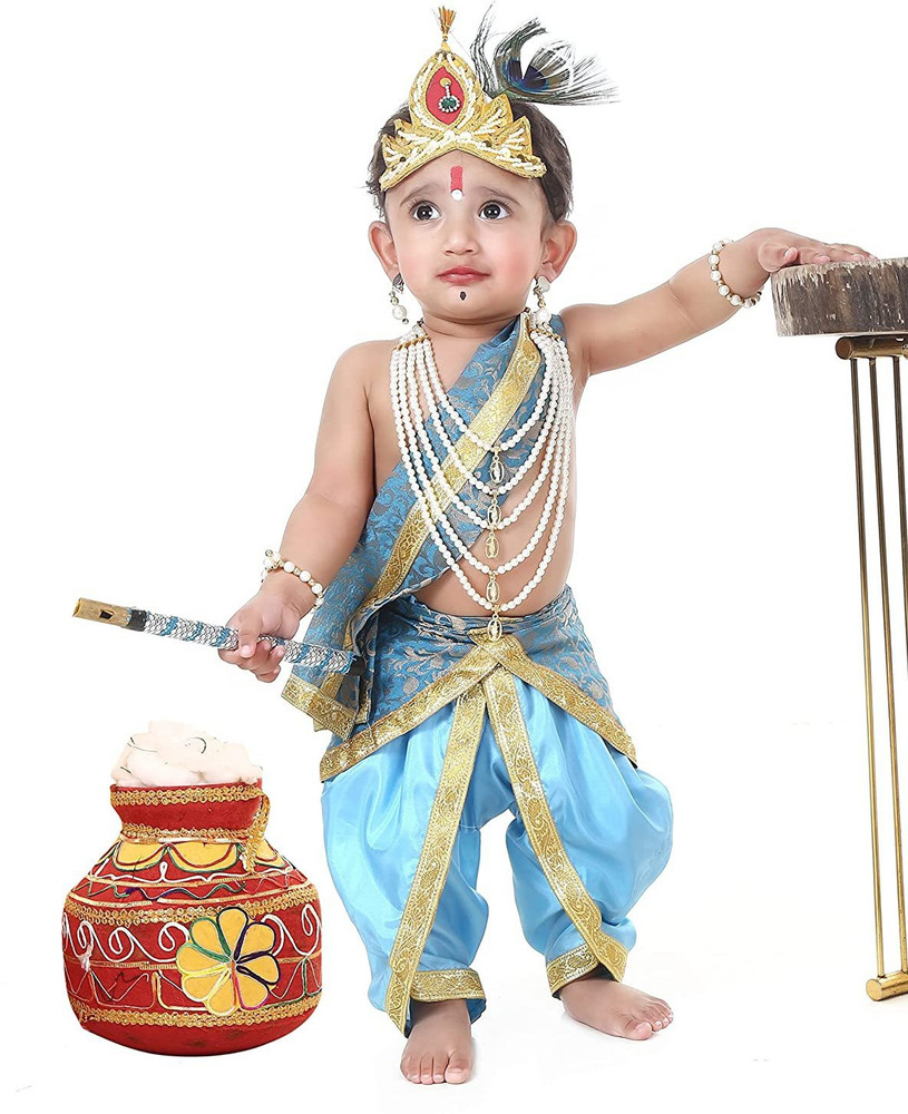 Raj Costumes Baby Boys Festive Party Angarkha Dhoti Dupatta