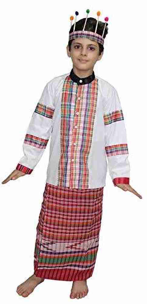 KAKU FANCY DRESSES Mizoram Dance Dress for Girls State Folk Costume Multicolor 5 6 Years Kids Costume Wear Price in India Buy KAKU FANCY DRESSES Mizoram Dance Dress for Girls State