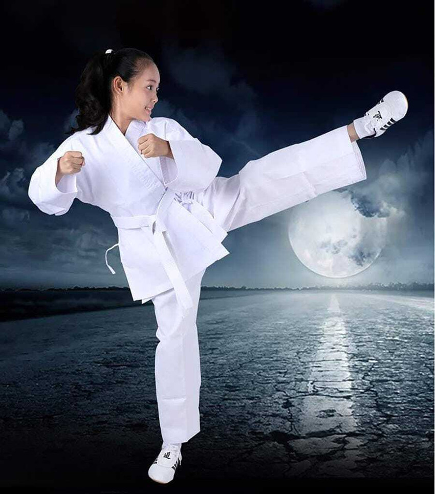 SPO Zone Karate Dress WITH White Belt Martial Art Uniform Price in India Buy SPO Zone Karate Dress WITH White Belt Martial Art Uniform online at Flipkart