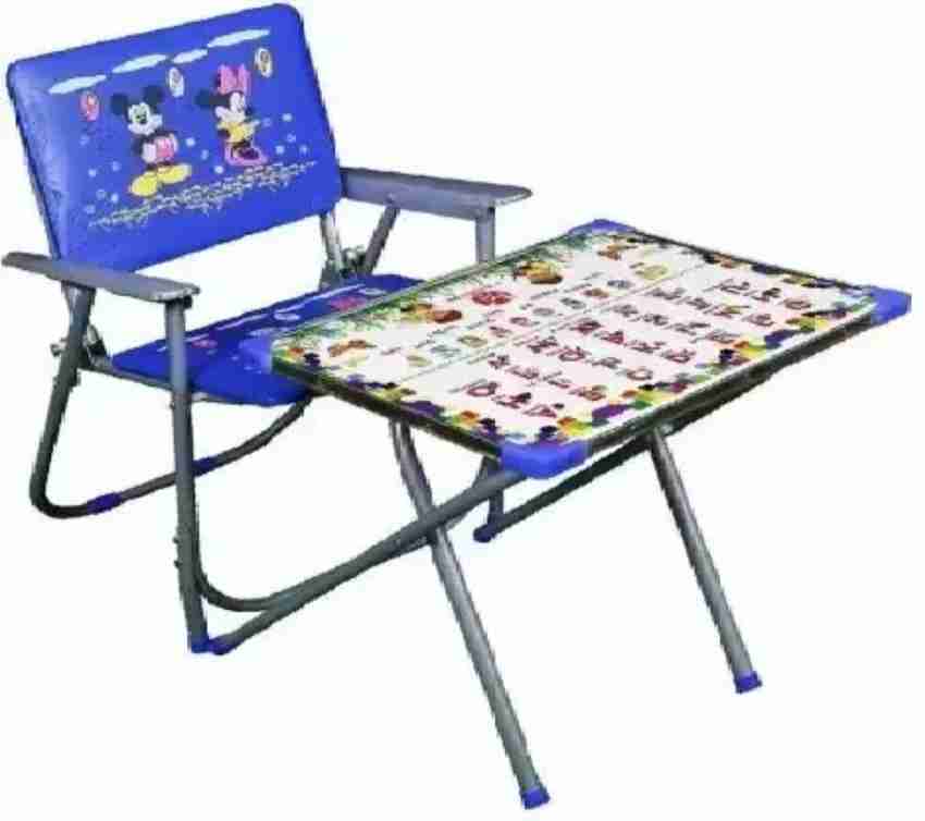 ckone global Boy s and Girl s Study Table Chair Set Foldable Metal