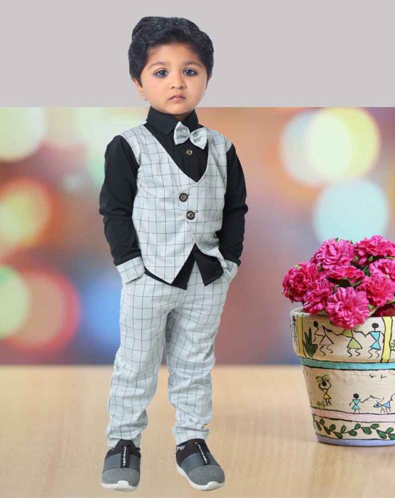 OPTURN Baby Boys Party(Festive) Jacket Pant, Shirt Price in India