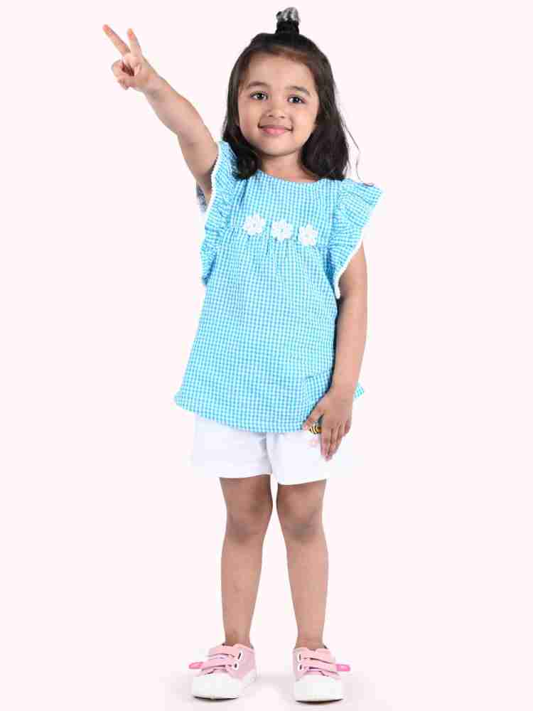 Buy Blue Shorts & 3/4ths for Girls by ZALIO Online