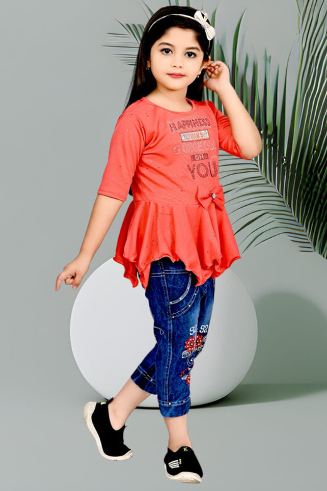 ladies fancy jeans top