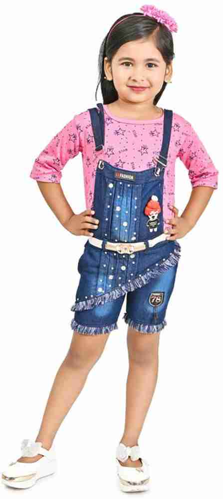 Dungaree dress shop for girl flipkart